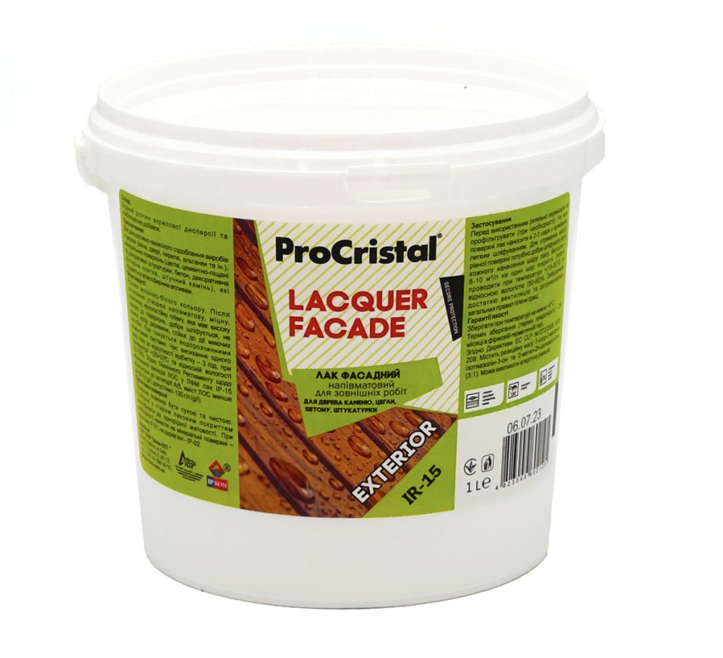 Лак фасадний ProCristal Lacquer Facade ІР-15, 1 л