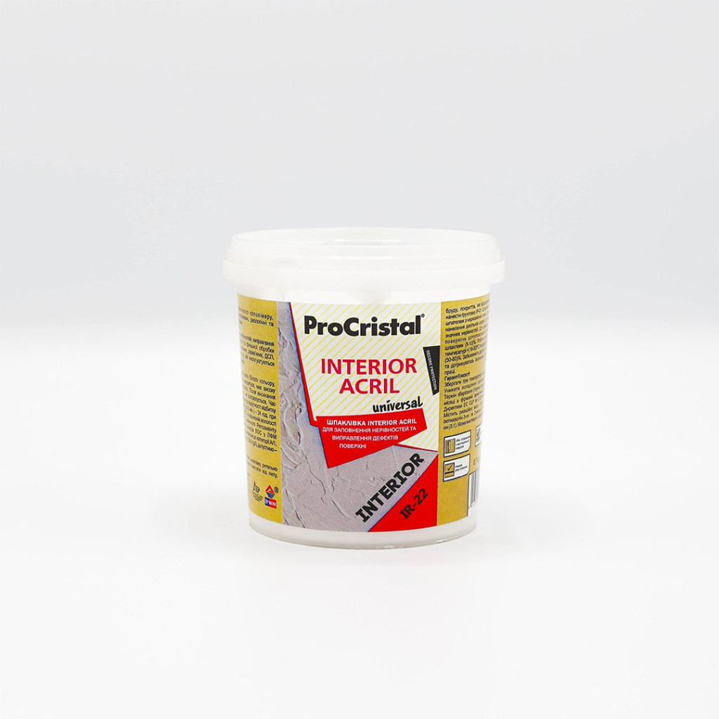 Шпаклівка інтер'єрна ProCristal Interior Acryl ІР-22, 1.5 кг