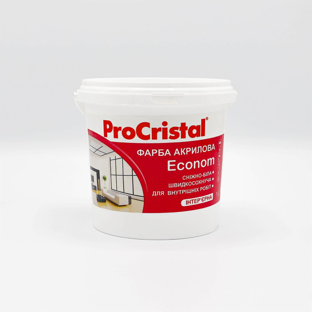 Фарба інтер'єрна ProCristal Econom ІР-230 матова, 3 л