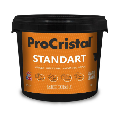 Фарба інтер'єрна ProCristal Standart ІР-231 акрилова матова біла