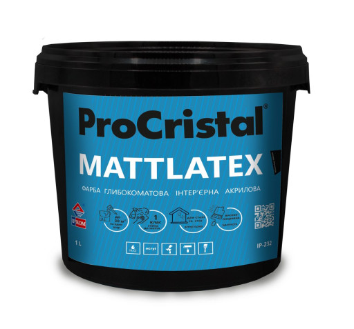 Фарба інтер'єрна ProCristal Mattlatex ІР-232 акрилова глибокоматова