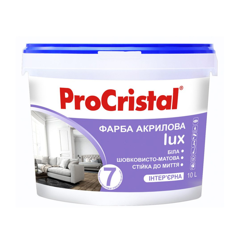 Фарба інтер'єрна ProCristal Lux 7 ІР-237, база А, 3 л