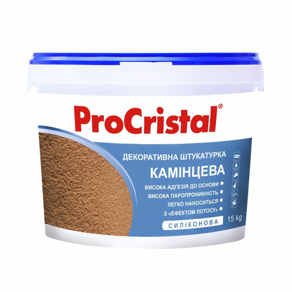 Штукатурка декоративна ProCristal Камінцева ІР-58 Si силіконова, 25 кг