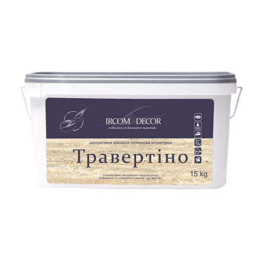 Штукатурка декоративна Ircom Decor Travertino ІР-59 силіконова фасадна