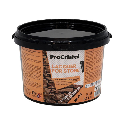 Лак для натурального каменю ProCristal Lacquer For Stone ІР-82 глянцевий