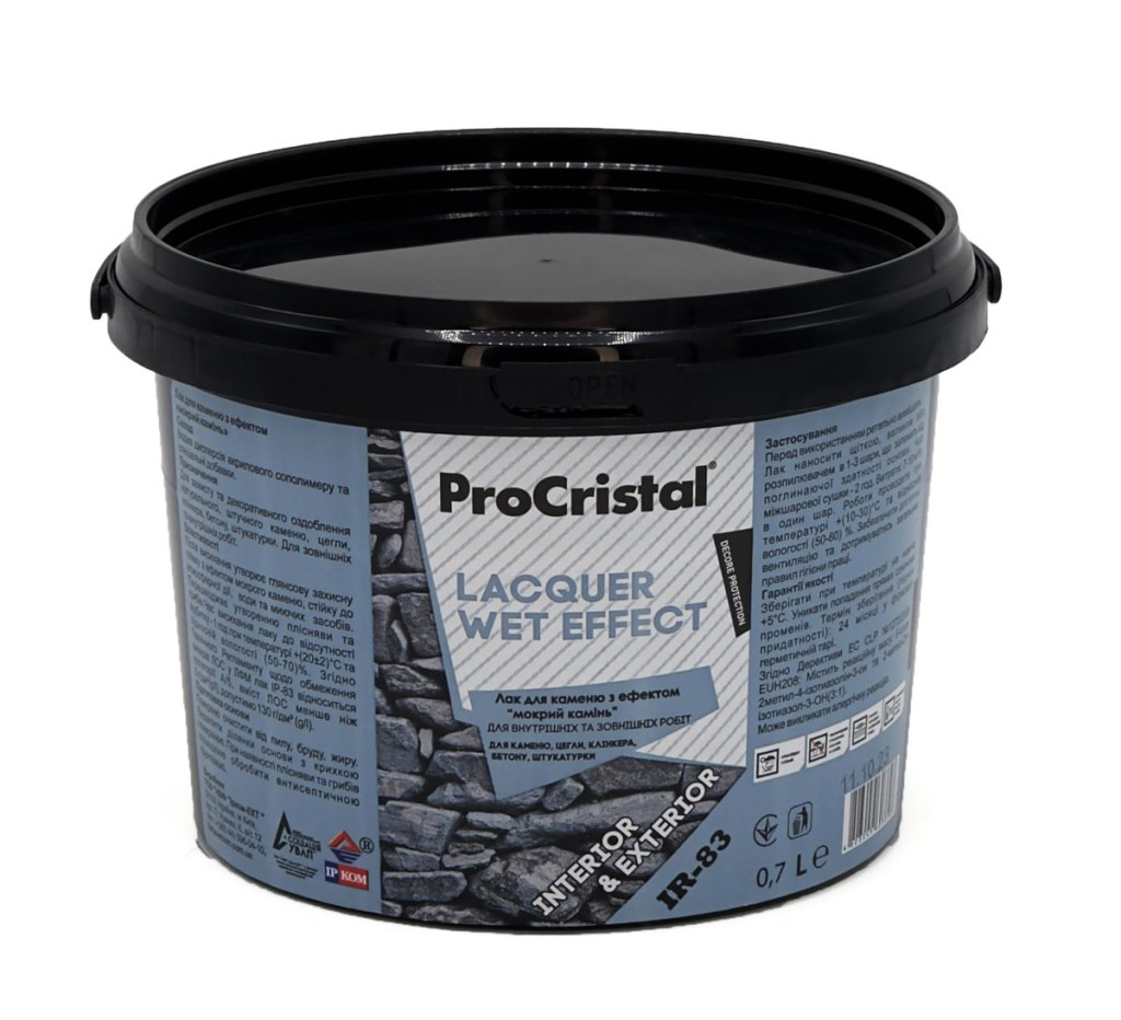 Лак для каменю ProCristal Lacquer Wet Effect ІР-83, 0.7 л
