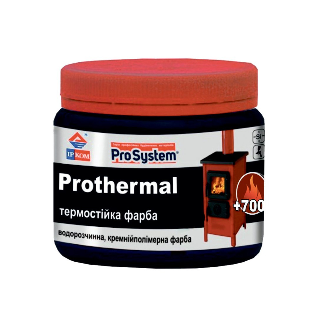 Емаль термостійка ProSystem Prothermal чорна, 0.35 л
