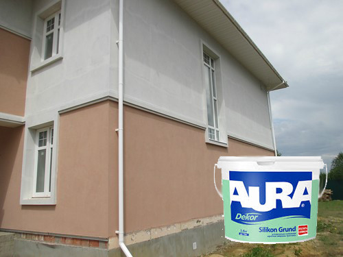 Ґрунтовка Aura Dekor Silikon Grund силіконова кварцова, 10 л