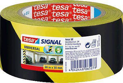 Tesa Сигнальна стрічка, Чорно-жовта, 66 м х 50 мм