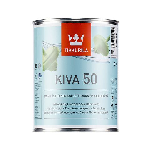 Лак Tikkurila ЛакКіва 50 напівглянцевий - Kiva 0,9л