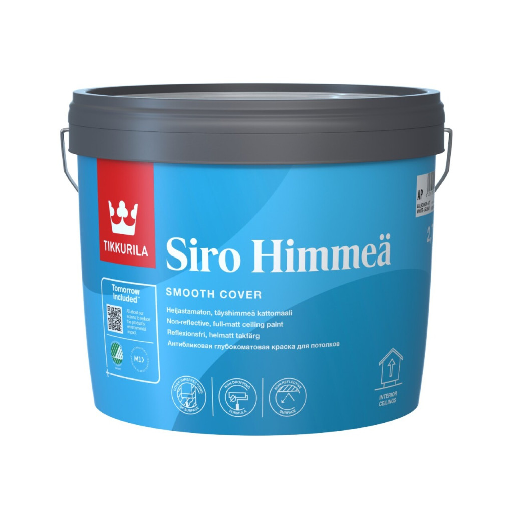 Фарба для стелі Tikkurila Siro Himmea глибокоматова, 2.7 л