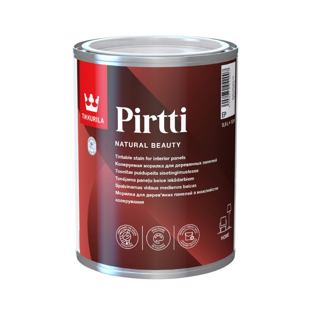 Морилка для дерева Tikkurila Pirtti акрилатна, базис EP, 0.9 л