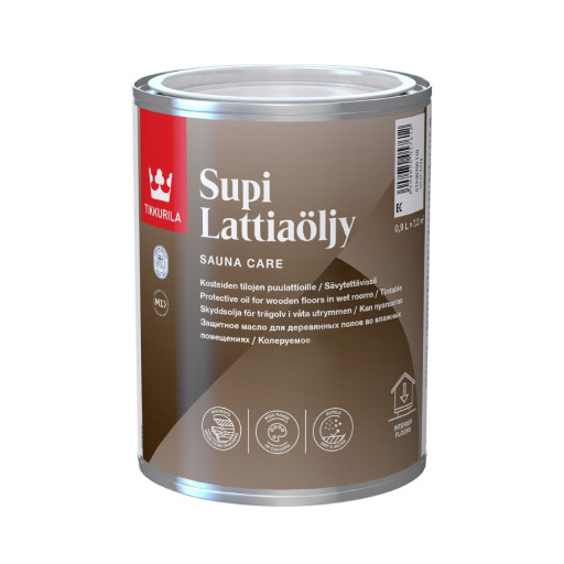 Олія для підлоги Tikkurila Supi Lattiaoljy для сауни, базис EC, 0.9 л