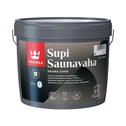Віск для сауни Tikkurila Supi Saunavaha натуральний, 0.9 л