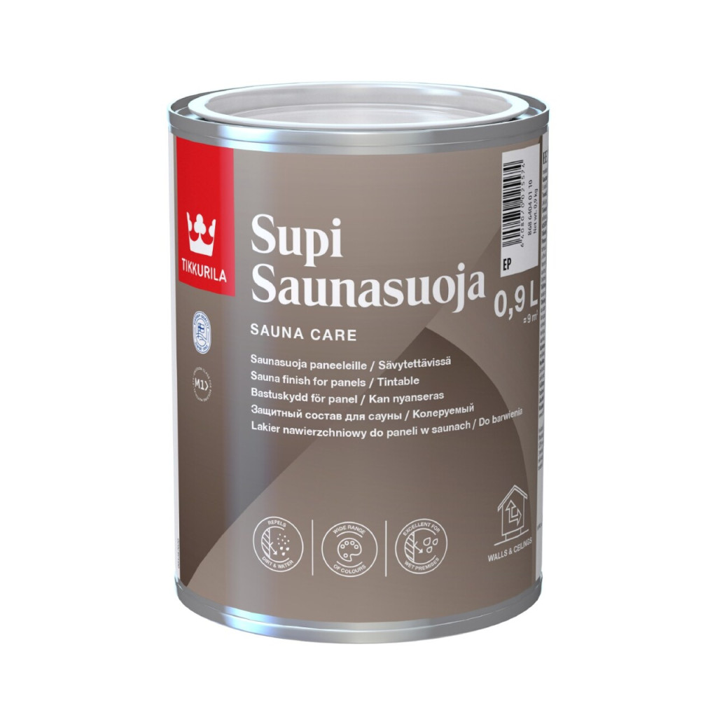 Захисний засіб для сауни Tikkurila Supi Saunasuoja, базис EP, 0.9 л