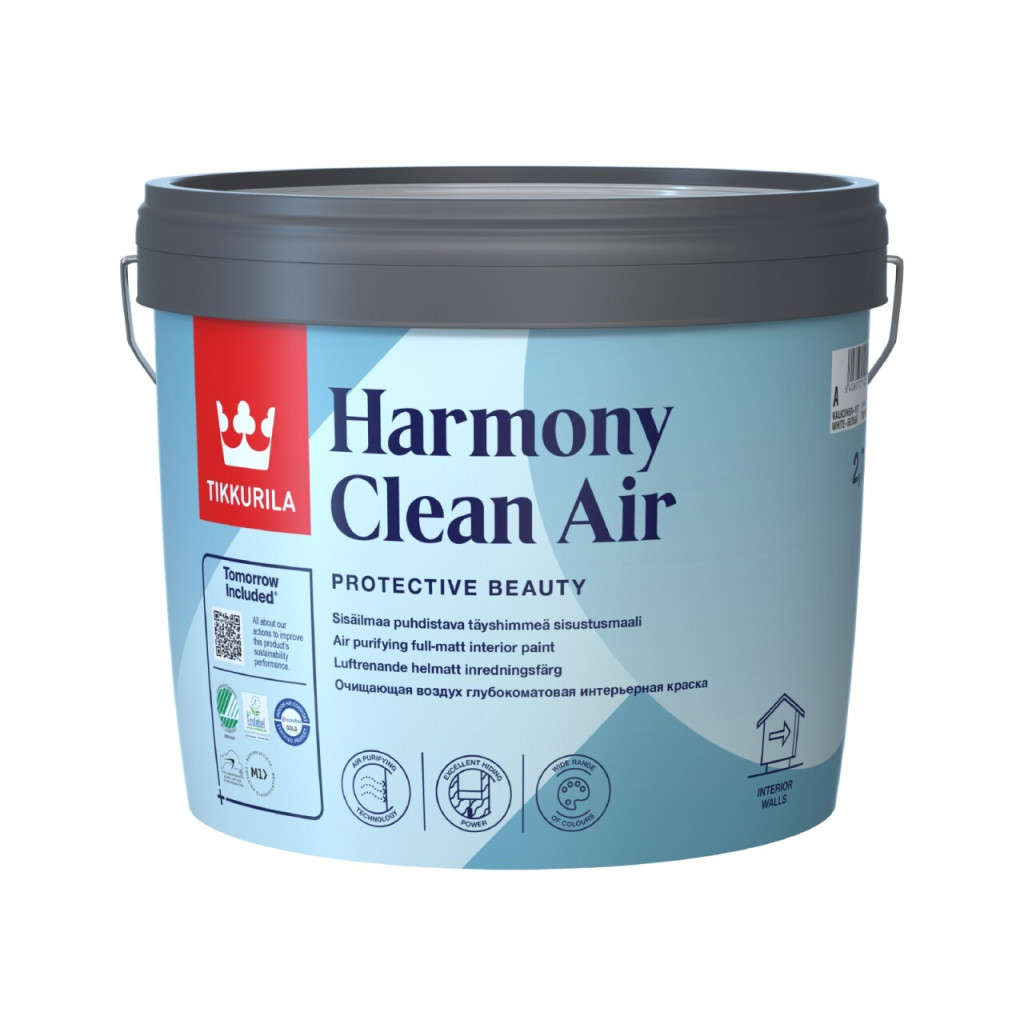Фарба інтер'єрна Tikkurila Harmony Clean Air матова, база С, 0.9 л