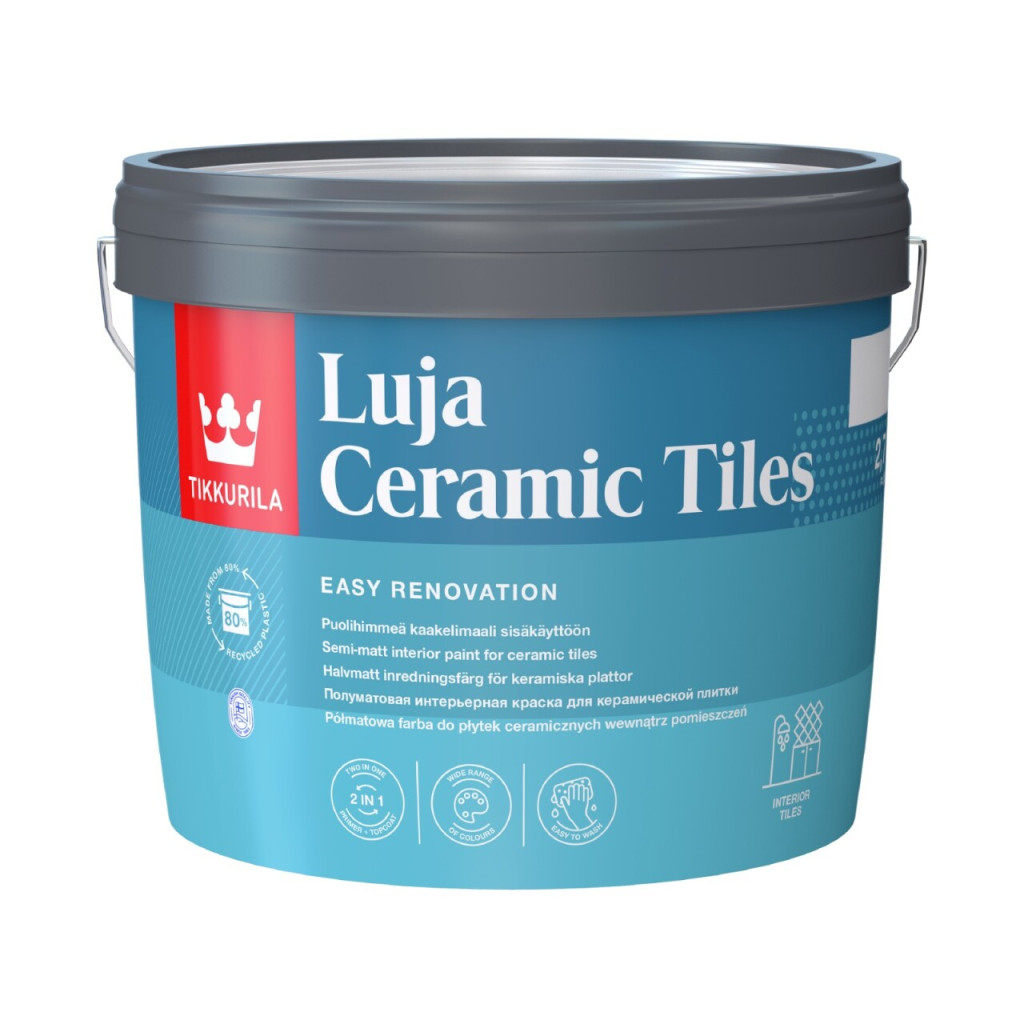 Фарба для плитки Tikkurila Luja Ceramic Tiles, база A, 0.9 л
