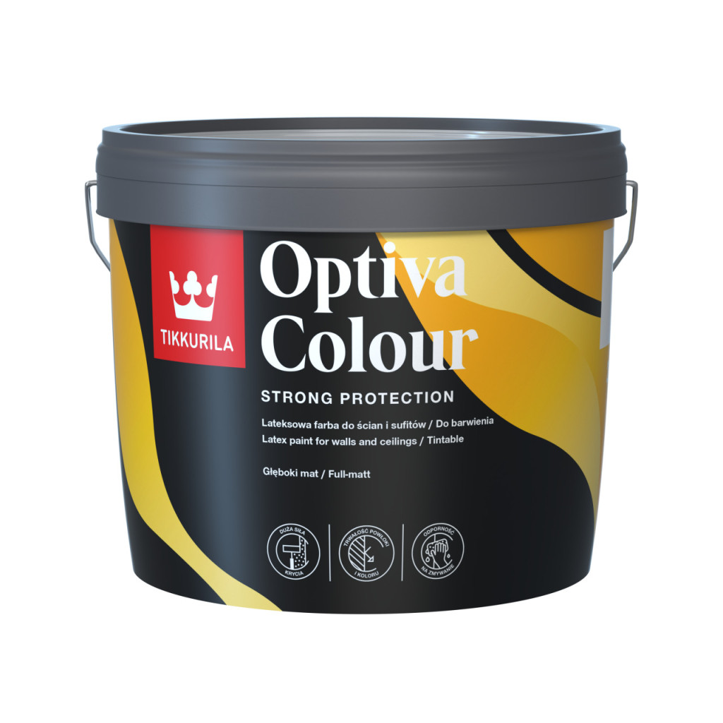 Фарба інтер'єрна Tikkurila Optiva Colour матова, база С, 0.9 л